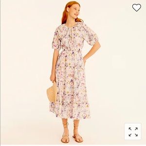 NWOT Flora Obscura X J.Crew Side Cut-out Dress in kaleidoscope floral Size 6.